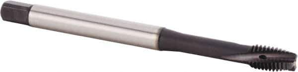 Kennametal - M5x0.80 Metric 2 Flute 6HX Plug Spiral Flute Tap - Powdered Metal, TiN/CrC/C Finish, 70mm OAL, Left Hand Flute, Right Hand Thread, Series T621 - USA Tool & Supply