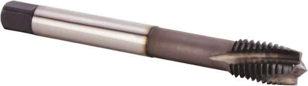 Kennametal - M16x2.00 Metric 4 Flute 6HX Plug Spiral Flute Tap - Powdered Metal, TiN/CrC/C Finish, 110mm OAL, Left Hand Flute, Right Hand Thread, Series T620 - USA Tool & Supply