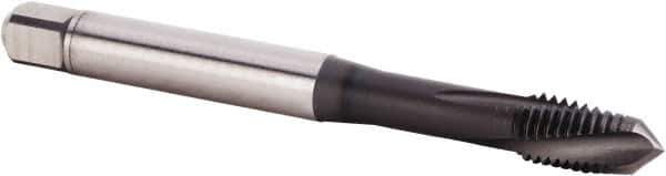Kennametal - M10x1.50 Metric 3 Flute 6HX Plug Spiral Flute Tap - Powdered Metal, TiN/CrC/C Finish, 100.1mm OAL, Left Hand Flute, Right Hand Thread, Series T620 - USA Tool & Supply