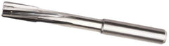 Kennametal - 5mm Carbide-Tipped 4 Flute Chucking Reamer - Helical Flute, 6mm Straight Shank, 12mm Flute Length, 74mm OAL - USA Tool & Supply