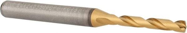 Kennametal - 3.5mm 140° Solid Carbide Jobber Drill - Multilayer TiAlN Finish, Right Hand Cut, Spiral Flute, Straight Shank, 66mm OAL, Standard Point - USA Tool & Supply