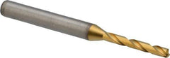 Kennametal - 3.3mm 140° Solid Carbide Jobber Drill - Multilayer TiAlN Finish, Right Hand Cut, Spiral Flute, Straight Shank, 66mm OAL, Standard Point - USA Tool & Supply