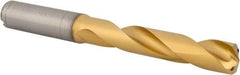 Kennametal - 33/64" 140° Solid Carbide Jobber Drill - Multilayer TiAlN Finish, Right Hand Cut, Spiral Flute, Straight Shank, 124mm OAL, Standard Point - USA Tool & Supply