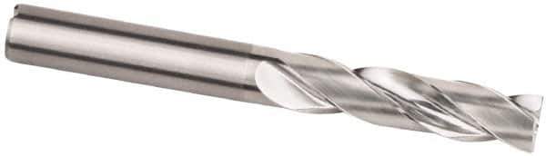 Kennametal - 1/2" 180° Spiral Flute Solid Carbide Screw Machine Drill Bit - Bright Finish, Right Hand Cut, 60mm Flute Length, 107mm OAL, Flat-Bottom Point, Straight Shank, Through Coolant - USA Tool & Supply