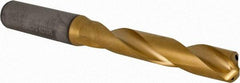 Kennametal - 31/64" 140° Solid Carbide Jobber Drill - Multilayer TiAlN Finish, Right Hand Cut, Spiral Flute, Straight Shank, 124mm OAL, Standard Point - USA Tool & Supply