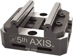 5th Axis - 5" Jaw Width, Manual Self Centering Vise - 6" OAL x 5" OAW x 3" OAH - USA Tool & Supply