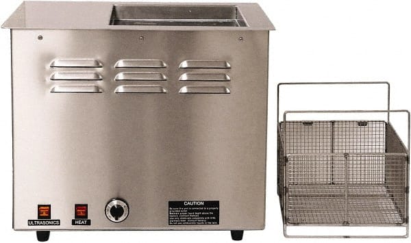 Ultrasonic Cleaner: Bench Top 120V, 10″ Deep x 8″ Long x 12″ Wide Inside Tank Dimensions, 316 Stainless Steel Tank