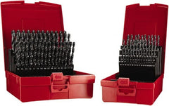 DORMER - 1 to 10mm, 118° Point, Oxide Finish, High Speed Steel Jobber Length Drill Bit Set - USA Tool & Supply
