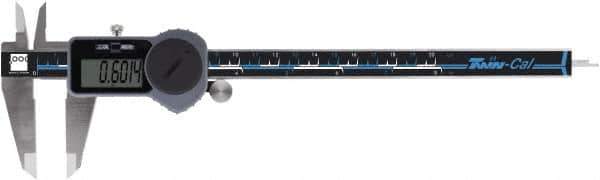 TESA Brown & Sharpe - 0 to 200mm Range, 0.01mm Resolution, IP40 Electronic Caliper - Stainless Steel with 50mm Stainless Steel Jaws, 0.03mm Accuracy - USA Tool & Supply