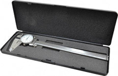 Value Collection - 0" to 8" Range, 0.001" Graduation, 0.1" per Revolution, Dial Caliper - White Face - USA Tool & Supply