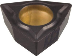 Kennametal - WPMT21.51 LF Grade KCK20 Carbide Turning Insert - TiCN/Al2O3 Finish, 80° Trigon, 1/4" Inscr Circle, 3/32" Thick, 1/64" Corner Radius - USA Tool & Supply