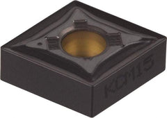 Kennametal - CNMG643 MP Grade KCM25 Carbide Turning Insert - TiN/TiCN/Al2O3 Finish, 80° Diamond, 3/4" Inscr Circle, 1/4" Thick, 3/64" Corner Radius - USA Tool & Supply
