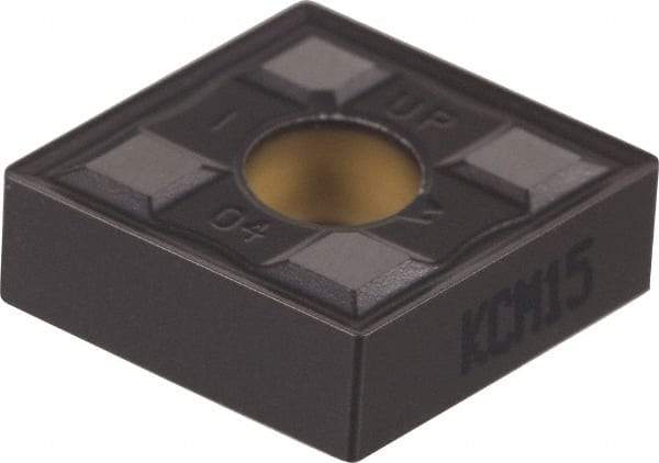 Kennametal - CNMG542 UP Grade KCM25 Carbide Turning Insert - TiN/TiCN/Al2O3 Finish, 80° Diamond, 5/8" Inscr Circle, 1/4" Thick, 1/32" Corner Radius - USA Tool & Supply