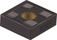 Kennametal - CNMG542 UP Grade KCM25 Carbide Turning Insert - TiN/TiCN/Al2O3 Finish, 80° Diamond, 5/8" Inscr Circle, 1/4" Thick, 1/32" Corner Radius - USA Tool & Supply