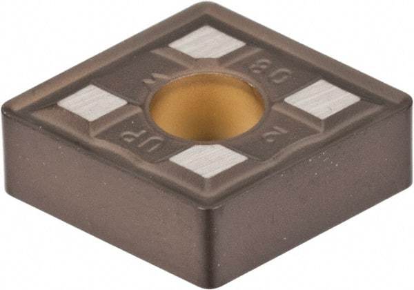 Kennametal - CNMG432 UP Grade KCM25 Carbide Turning Insert - TiN/TiCN/Al2O3 Finish, 80° Diamond, 1/2" Inscr Circle, 3/16" Thick, 1/32" Corner Radius - USA Tool & Supply