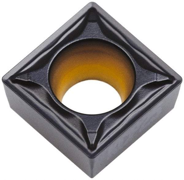 Kennametal - SCMT32.51 FP Grade KCP25 Carbide Turning Insert - TiCN/Al2O3 Finish, 90° Square, 3/8" Inscr Circle, 5/32" Thick, 1/64" Corner Radius - USA Tool & Supply