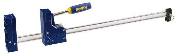 Irwin - 48" Capacity, 3-3/4" Throat Depth Bar Clamp - 1,150 Lb Clamping Pressure, 55" Max Spread - USA Tool & Supply