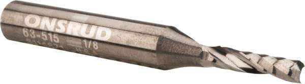 Onsrud - 1/8" Cutting Diam x 1/2" Length of Cut, 1 Flute, Upcut Spiral Router Bit - Uncoated, Right Hand Cut, Solid Carbide, 2" OAL x 1/4" Shank Diam, Single Edge - USA Tool & Supply