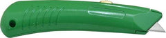 PHC - Retractable Utility Knife - 2-1/4" Blade, Green Zinc Handle, 1 Blade Included - USA Tool & Supply