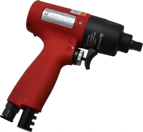 Universal Tool - 3/8" Drive, 10,000 RPM, 10 to 75 Ft/Lb Torque Impact Wrench - Pistol Grip Handle, 1,700 IPM, 5 CFM, 90 psi, 1/4" NPT Inlet - USA Tool & Supply