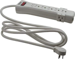 Tripp-Lite - 7 Outlets, 120 Volts, 15 Amps, 7' Cord, Power Outlet Strip - Free Hanging, Keyhole Mount, 5-15P NEMA Configuration, 10.3" Strip, UL1449 3rd Edition - USA Tool & Supply