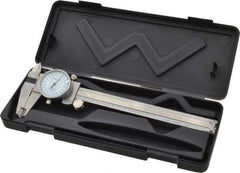 Value Collection - 0" to 6" Range, 0.001" Graduation, 0.2" per Revolution, Dial Caliper - White Face - USA Tool & Supply