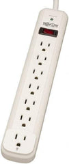 Tripp-Lite - 7 Outlets, 120 VAC15 Amps, 25' Cord, Power Outlet Strip - Floor, Keyhole Mount, 5-15 NEMA Configuration, 11.69" Strip - USA Tool & Supply
