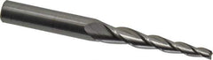 Accupro - 3° Taper Angle per Side, 5/32" Small End Diam, 1-3/4" LOC, Solid Carbide 3 Flute Tapered Square End Mill - 3-1/2" OAL, 3/8" Shank Diam, Spiral Flute - USA Tool & Supply