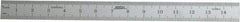 SPI - 150mm Long, 0.5, 1mm Graduation, Flexible Steel Rule - Metric Graduation Style, 1/2" Wide, Silver, Satin Chrome Finish - USA Tool & Supply