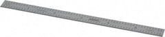 SPI - 6" Long, 1/50, 1/10" and 0.5, 1mm Graduation, Flexible Steel Rule - Decimal/Metric Graduation Style, 1/2" Wide, Silver, Satin Chrome Finish - USA Tool & Supply