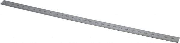SPI - 300mm Long, 0.5, 1mm Graduation, Flexible Steel Rule - Metric Graduation Style, 1/2" Wide, Silver, Satin Chrome Finish - USA Tool & Supply