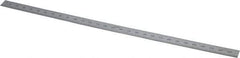 SPI - 300mm Long, 0.5, 1mm Graduation, Flexible Steel Rule - Metric Graduation Style, 1/2" Wide, Silver, Satin Chrome Finish - USA Tool & Supply