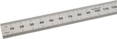 SPI - 450mm Long, 0.5, 1mm Graduation, Flexible Steel Rule - Metric Graduation Style, 3/4" Wide, Silver, Satin Chrome Finish - USA Tool & Supply