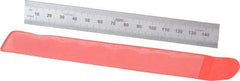 SPI - 6" Long, 0.5, 1mm Graduation, Rigid Steel Rule - Metric Graduation Style, 3/4" Wide, Silver, Satin Chrome Finish - USA Tool & Supply