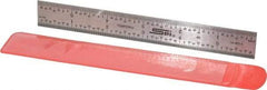 SPI - 6" Long, 1/64, 1/32, 1/16, 1/8" Graduation, Rigid Steel Rule - 4R Graduation Style, 3/4" Wide, Silver - USA Tool & Supply