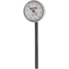 SPI - 2mm Range, 0-100 Dial Reading, 0.001" Graduation Dial Drop Indicator - 1.55" Dial, 2mm Range per Revolution, Includes NPL Traceability Certification - USA Tool & Supply