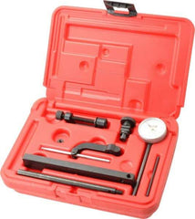 SPI - 0.01mm Graduation, 0-100 Dial Reading, Indicator & Base Kit - 0.01mm Graduation, Includes Certificate of Calibration Traceable to NPL - USA Tool & Supply