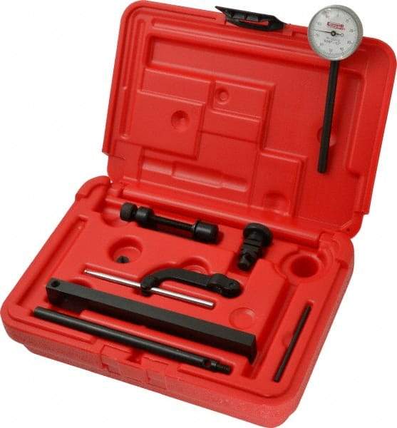 SPI - 0.001" Graduation, 0-100 Dial Reading, Indicator & Base Kit - 0.001 Inch Graduation, Includes Certificate of Calibration Traceable to NIST - USA Tool & Supply