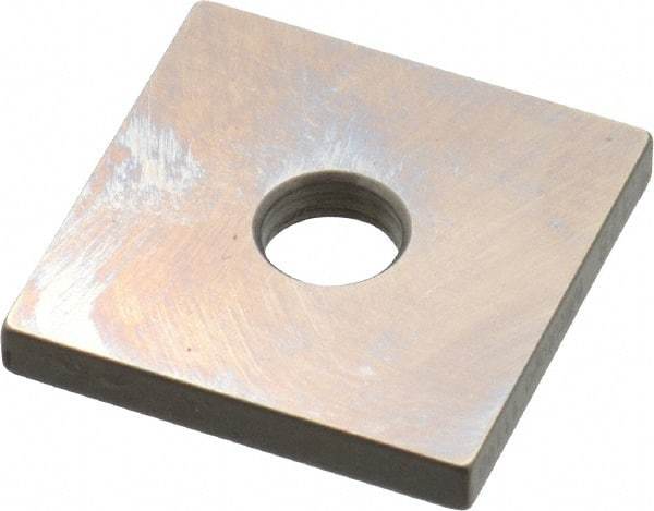 Mitutoyo - 0.128" Square Steel Gage Block - Accuracy Grade 0, Includes Certificate of Inspection - USA Tool & Supply