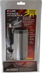 Solar - 2 Connection, 12 VDC Input, 120 VAC Output, 300 Peak Wattage, Power Inverter - 150 Watt Continuous Output Power - USA Tool & Supply