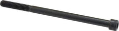 Made in USA - 5/16-18 UNC Hex Socket Drive, Socket Cap Screw - Alloy Steel, Black Oxide Finish, Partially Threaded, 5" Length Under Head - USA Tool & Supply