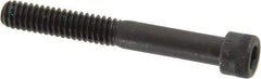 Made in USA - 1/4-20 UNC Hex Socket Drive, Socket Cap Screw - Alloy Steel, Black Oxide Finish, Partially Threaded, 2" Length Under Head - USA Tool & Supply