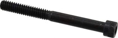 Made in USA - 1/4-20 UNC Hex Socket Drive, Socket Cap Screw - Alloy Steel, Black Oxide Finish, Partially Threaded, 2-1/2" Length Under Head - USA Tool & Supply