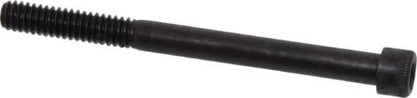 Made in USA - 1/4-20 UNC Hex Socket Drive, Socket Cap Screw - Alloy Steel, Black Oxide Finish, Partially Threaded, 3" Length Under Head - USA Tool & Supply