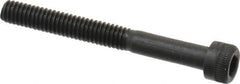 Made in USA - #6-40 UNF Hex Socket Drive, Socket Cap Screw - Alloy Steel, Black Oxide Finish, Partially Threaded, 1-1/4" Length Under Head - USA Tool & Supply