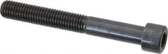 Made in USA - 1/4-28 UNF Hex Socket Drive, Socket Cap Screw - Alloy Steel, Black Oxide Finish, Partially Threaded, 2" Length Under Head - USA Tool & Supply