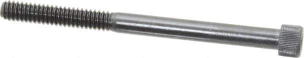 Made in USA - 1/4-20 UNC Hex Socket Drive, Socket Cap Screw - Alloy Steel, Black Oxide Finish, Partially Threaded, 3-1/4" Length Under Head - USA Tool & Supply