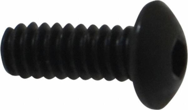Holo-Krome - #4-40 UNC Hex Socket Drive, Button Screw - Alloy Steel, Black Oxide Finish, Fully Threaded, 5/16" Length Under Head - USA Tool & Supply