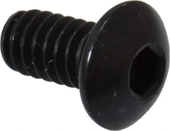 Holo-Krome - #5-40 UNC Hex Socket Drive, Button Screw - Alloy Steel, Black Oxide Finish, Fully Threaded, 1/4" Length Under Head - USA Tool & Supply