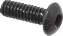 Holo-Krome - #5-40 UNC Hex Socket Drive, Button Screw - Alloy Steel, Black Oxide Finish, Fully Threaded, 3/8" Length Under Head - USA Tool & Supply